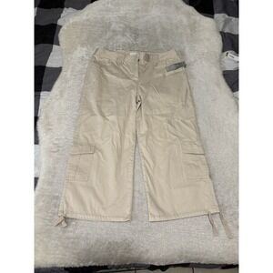 New Charter Club Capri Length Womens Beige Chino Pants Size‎ 10 Stretch NWT
